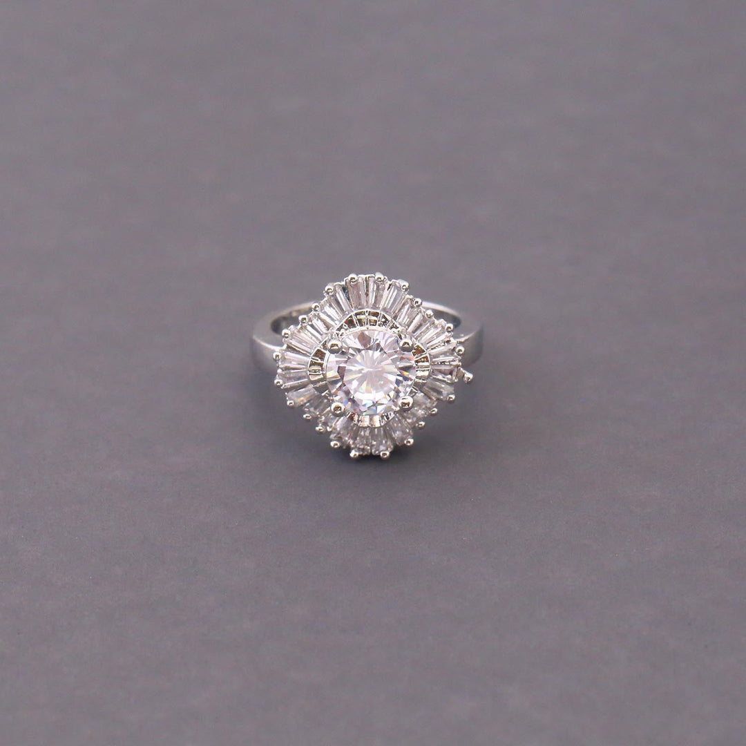 Silver Ovira Zirconia Ring