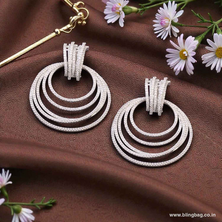 Silver Stellae Zirconia Hoops