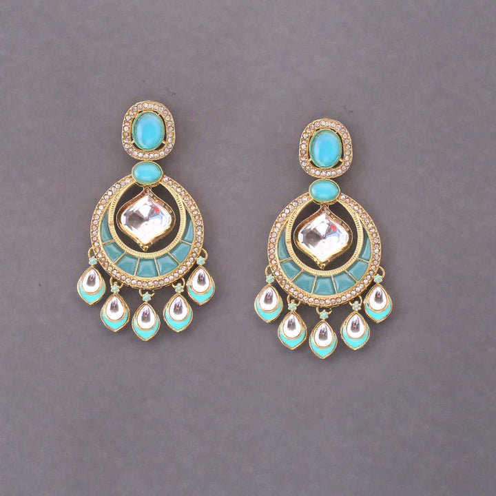 Turquoise Aashika Chaandbalis