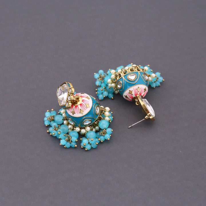 Turquoise Farheen Jhumkis