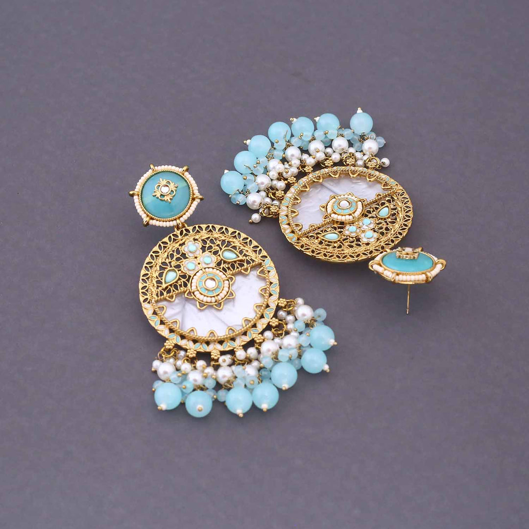 Turquoise Haniya Chandbalis