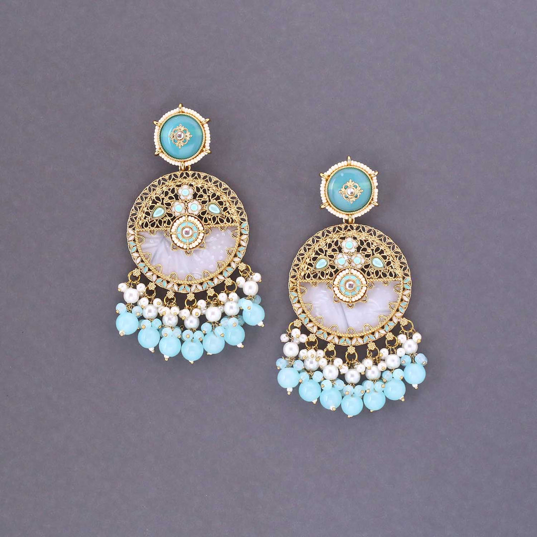 Turquoise Haniya Chandbalis