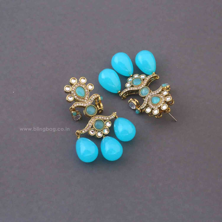 Turquoise Kumud Danglers
