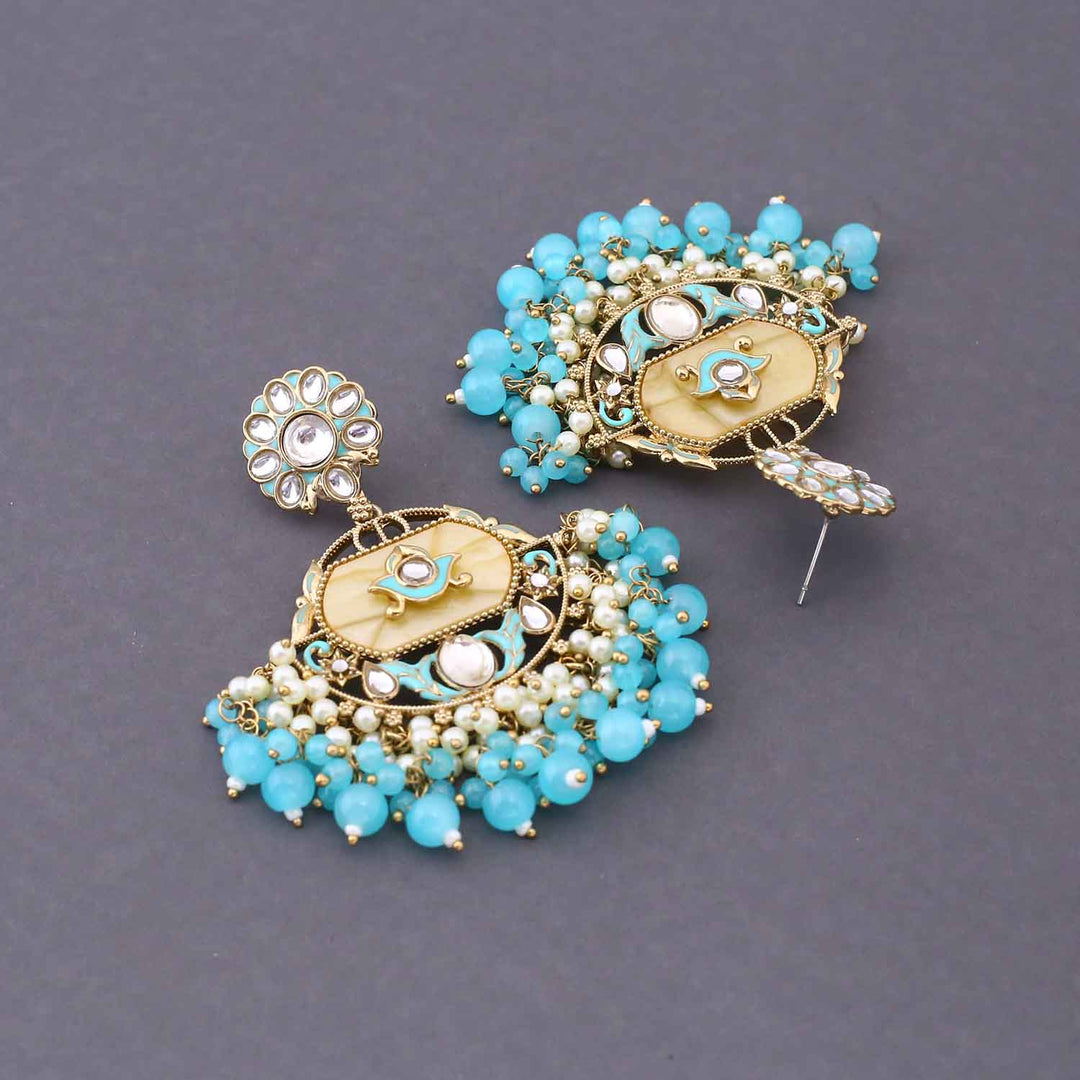 Turquoise Phuleri Chandbalis