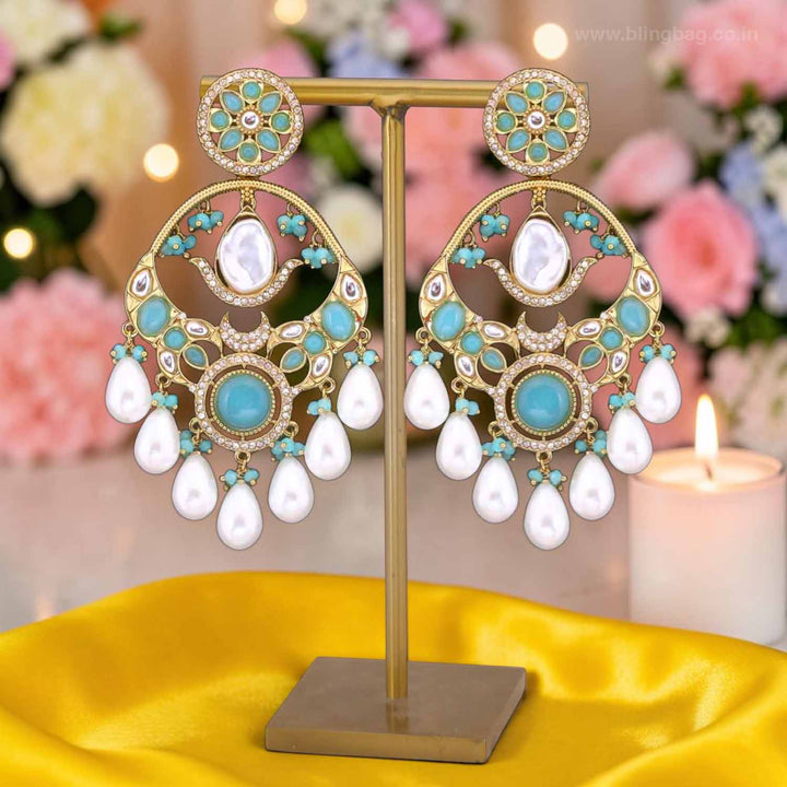 Turquoise Qamra Chaandbalis