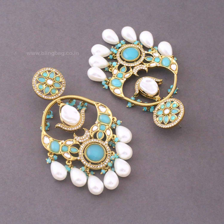 Turquoise Qamra Chaandbalis