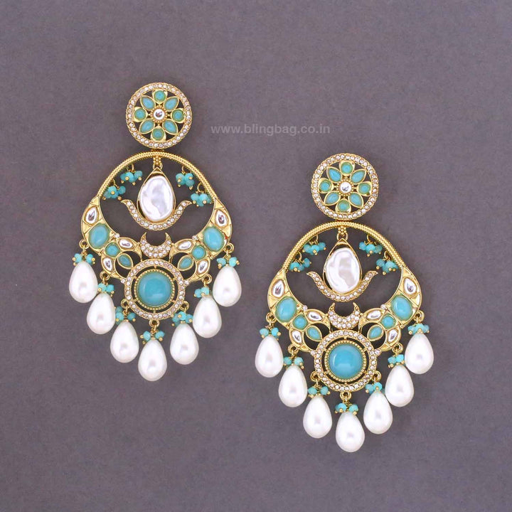 Turquoise Qamra Chaandbalis