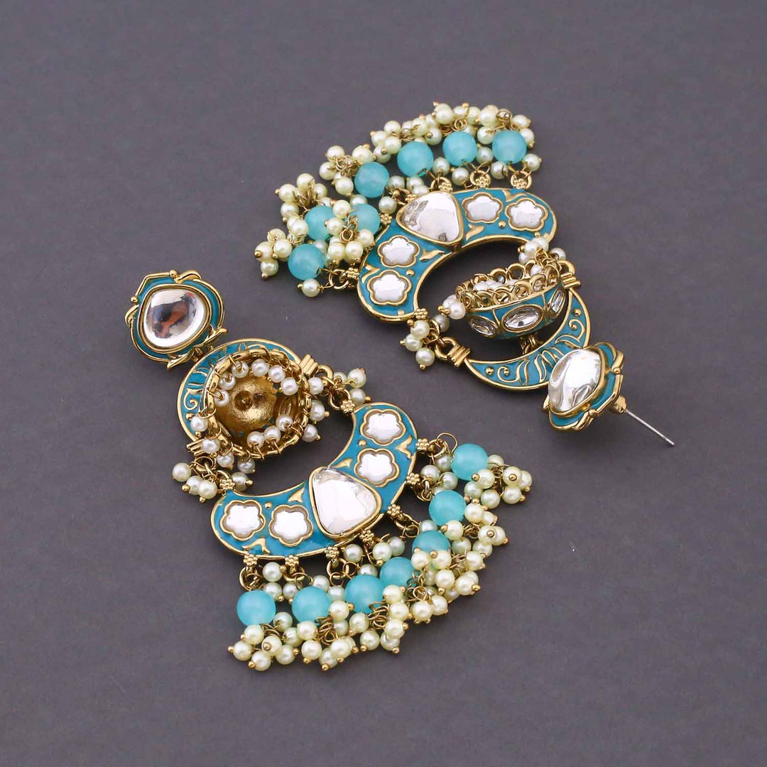 Turquoise Sidra Chandbalis