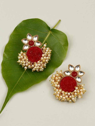 earrings - Bling Bag Red Pranita Studs