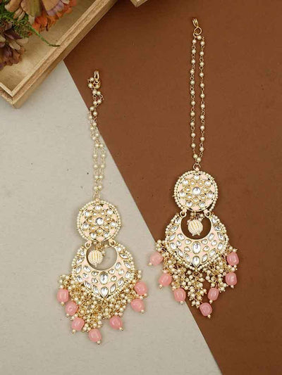 earrings - Bling Bag Rose Pink Sapna Chaandbali Earrings