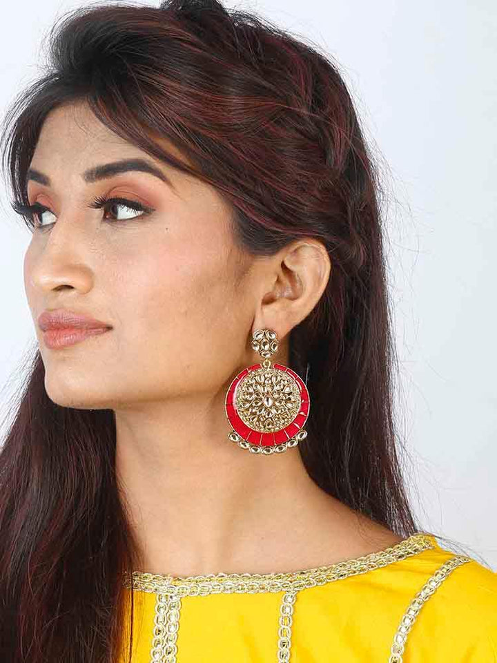 earrings - Bling Bag Rani Sameera Kundan Earrings
