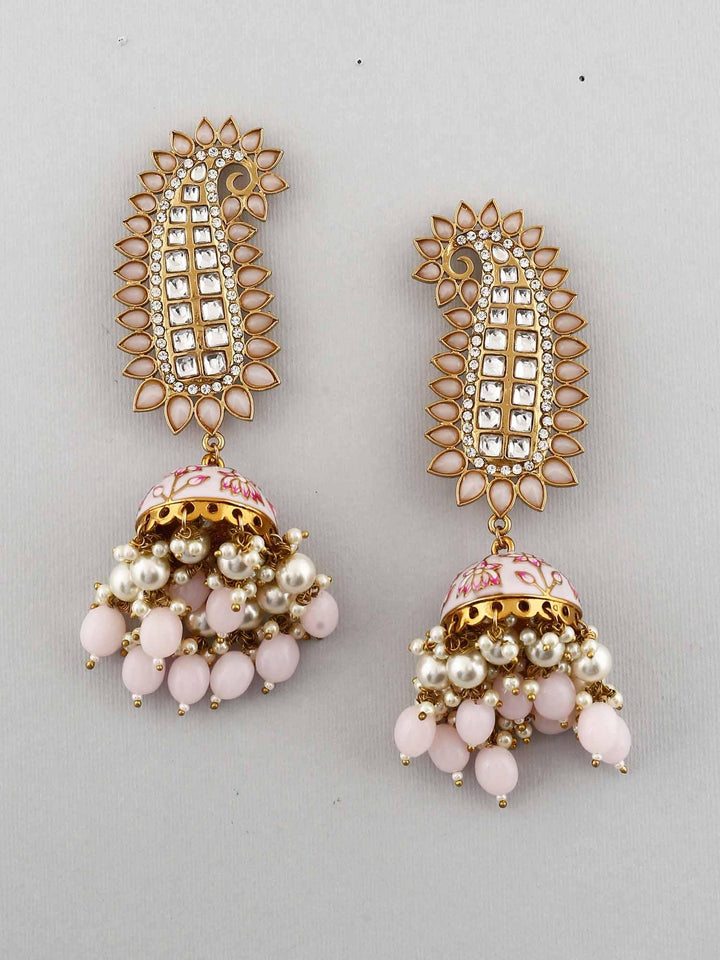 earrings - Bling Bag Lilac Kaashi Designer Jhumkis