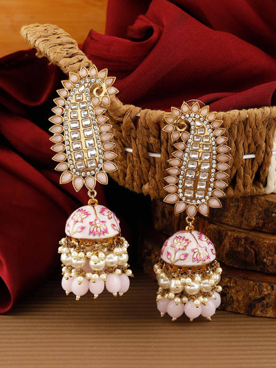 earrings - Bling Bag Lilac Kaashi Designer Jhumkis