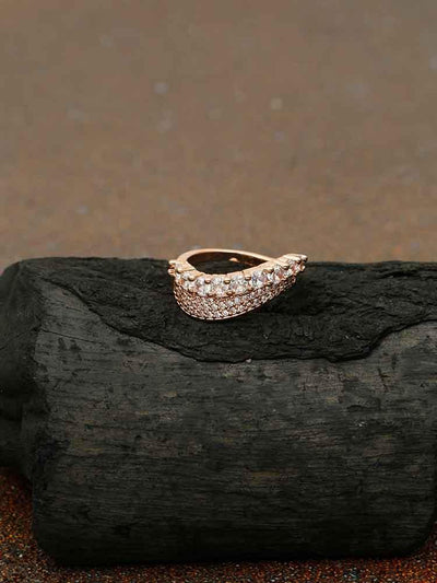 rings - Bling Bag Rose Gold Priyanka Zirconia Ring