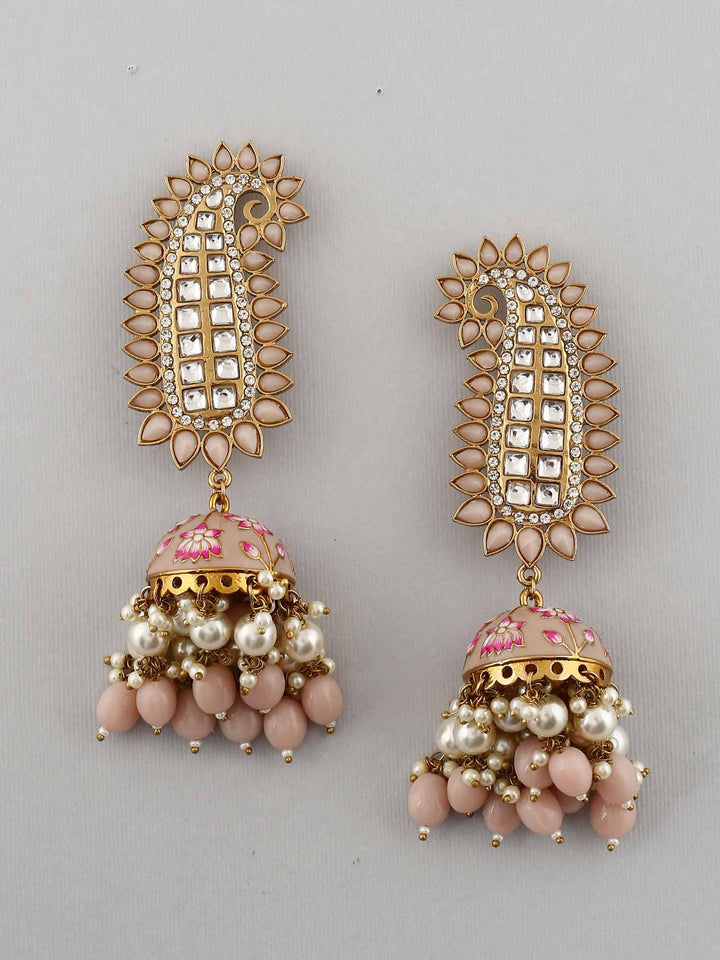 earrings - Bling Bag Crepe Kaashi Designer Jhumkis