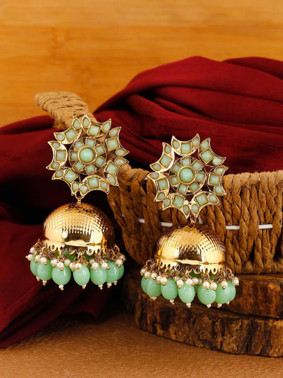 earrings - Bling Bag Mint Archana Jhumki Earrings