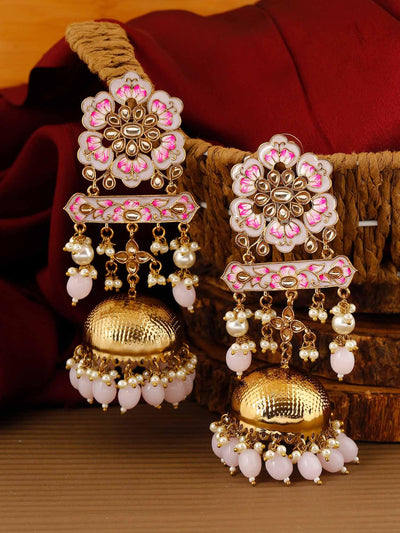 earrings - Bling Bag Lilac Fulwari Jhumki Earrings