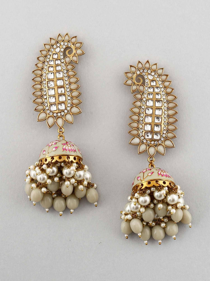 earrings - Bling Bag Smoke Kaashi Designer Jhumkis