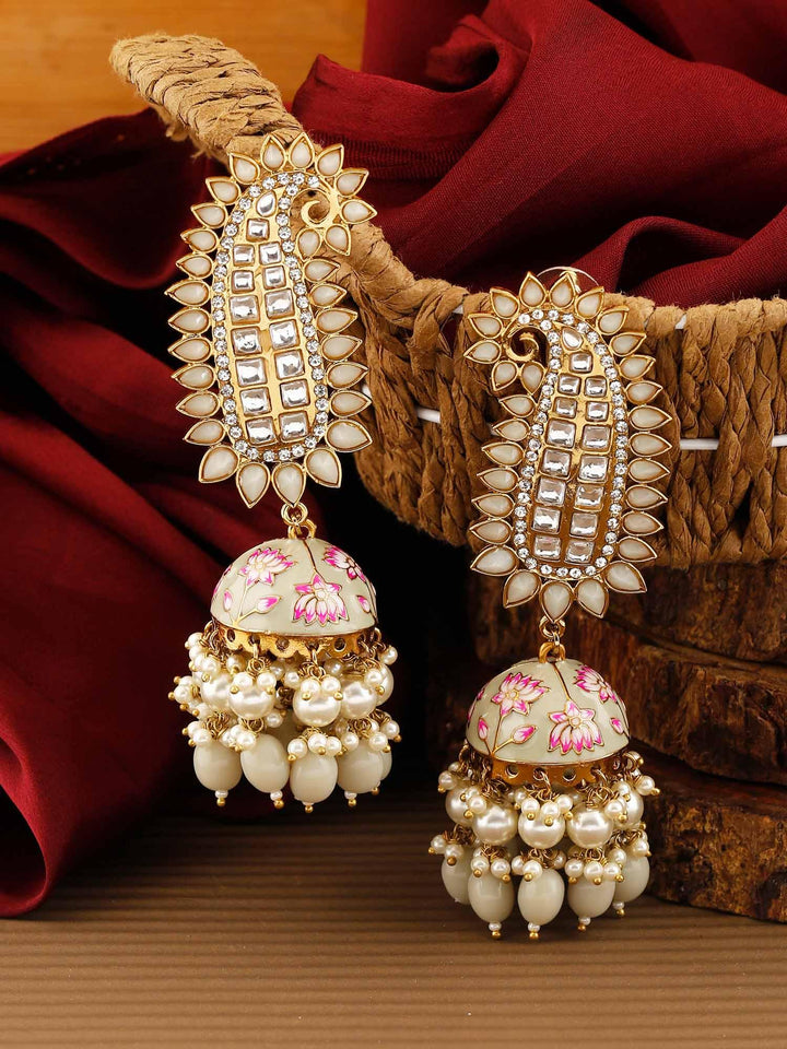 earrings - Bling Bag Smoke Kaashi Designer Jhumkis