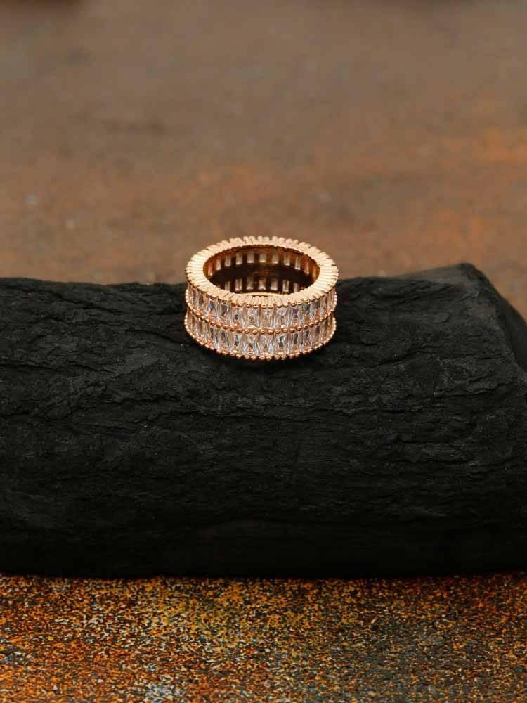 rings - Bling Bag Rose Gold Kinsley Zirconia Ring