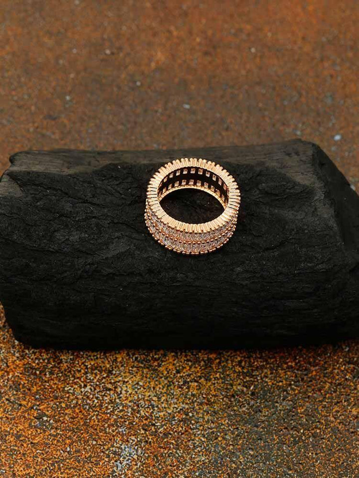 rings - Bling Bag Rose Gold Kinsley Zirconia Ring