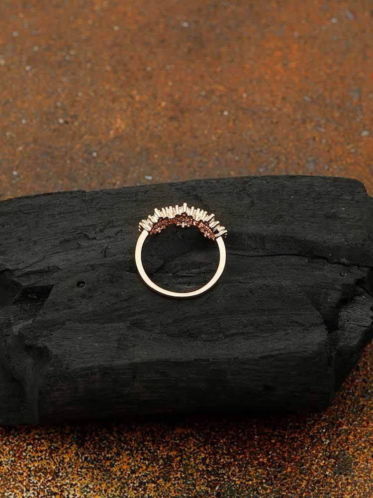 rings - Bling Bag Rose Gold Emery Zirconia Ring