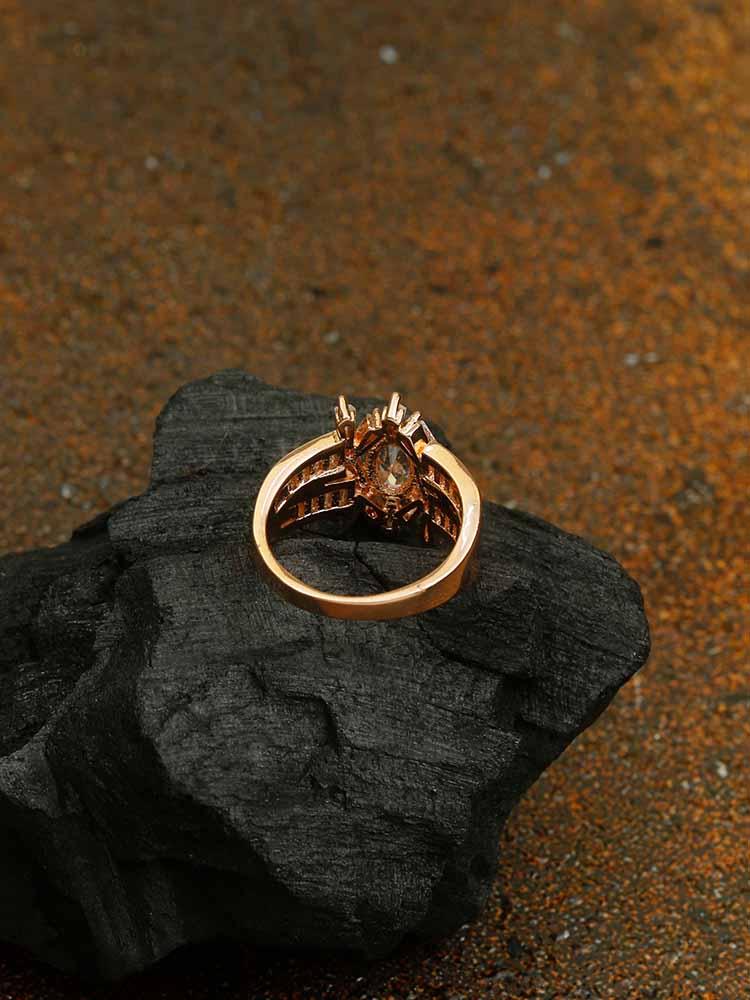 rings - Bling Bag Rose Gold Padma Zirconia Ring