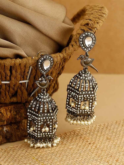 earrings - Bling Bag Antique Cage Designer Earrings