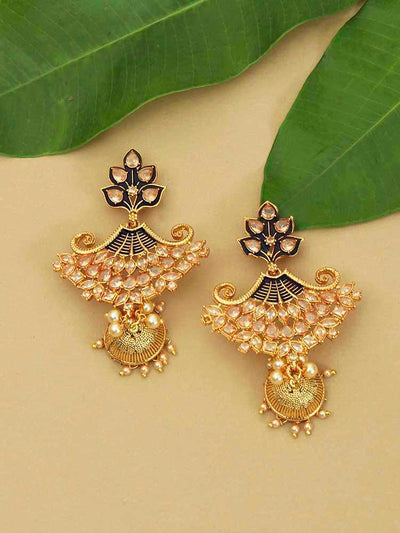 earrings - Bling Bag Jet Divisha Jhumki Earrings