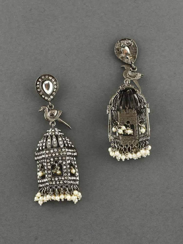earrings - Bling Bag Antique Cage Designer Earrings