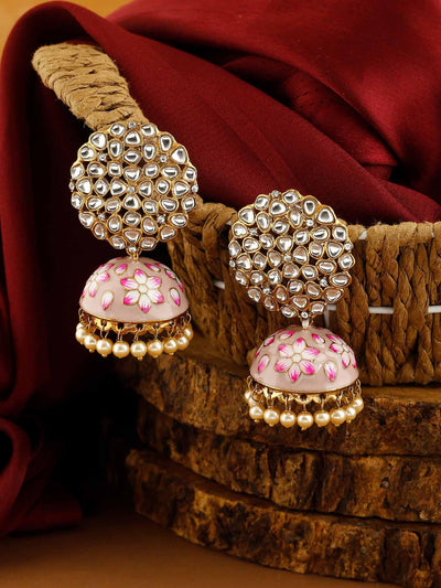earrings - Bling Bag Crepe Subhi Designer Jhumkis