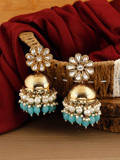 earrings - Bling Bag Turquoise Akashita Jhumki Earrings