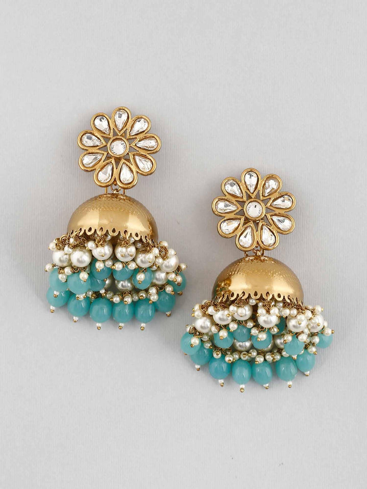earrings - Bling Bag Turquoise Akashita Jhumki Earrings