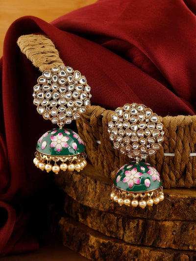 earrings - Bling Bag Jade Subhi Jhumki Earrings