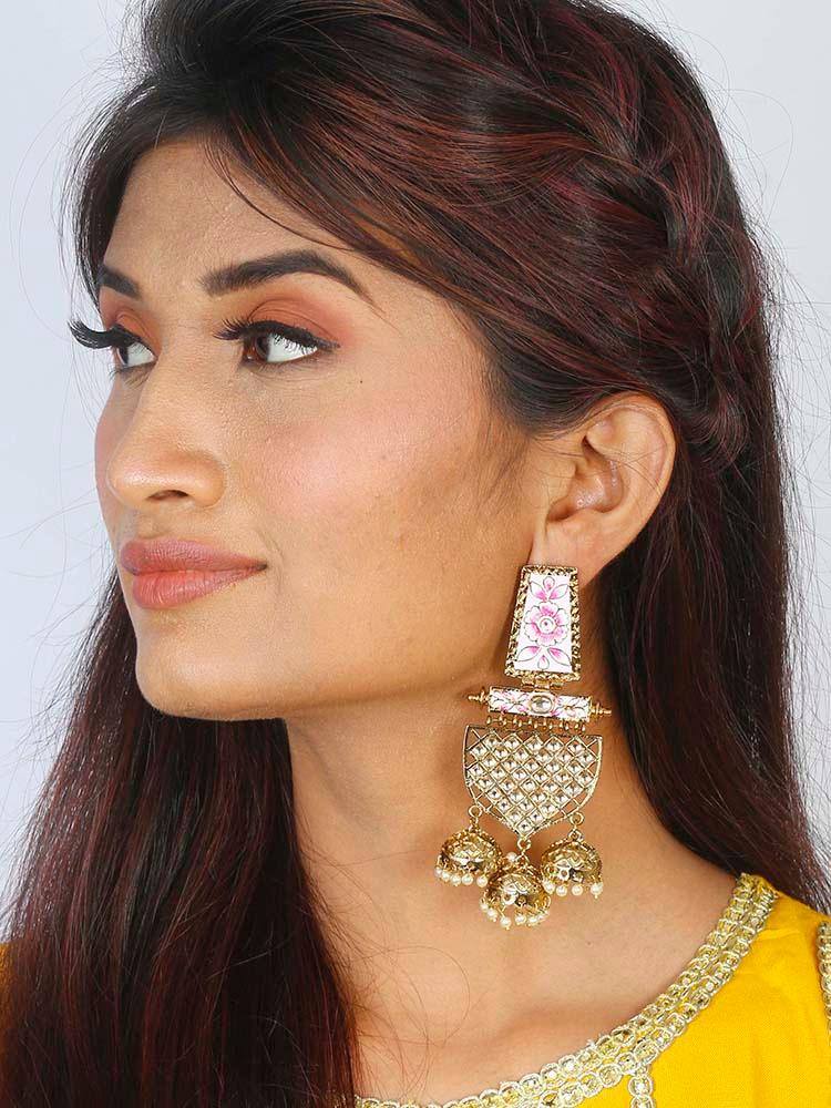 earrings - Bling Bag Lilac Malika Designer Earrings