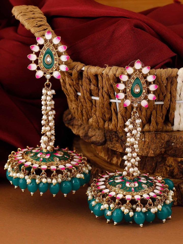 earrings - Bling Bag Jade Jacki Jhumki Earrings