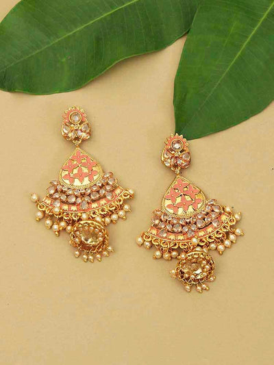 earrings - Bling Bag Coral Siddhi Jhumki Earrings