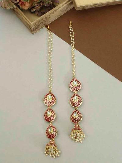 earrings - Bling Bag Ruby Ananti Sahara Jhumki Earrings