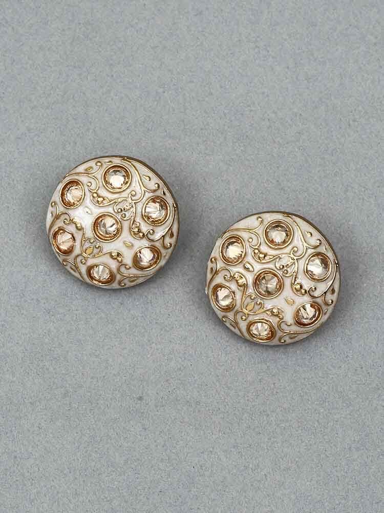 earrings - Bling Bag Ivory Astra Designer Studs