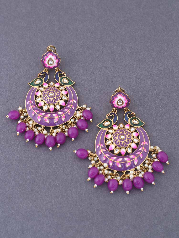 Purple Sangini Chandbalis