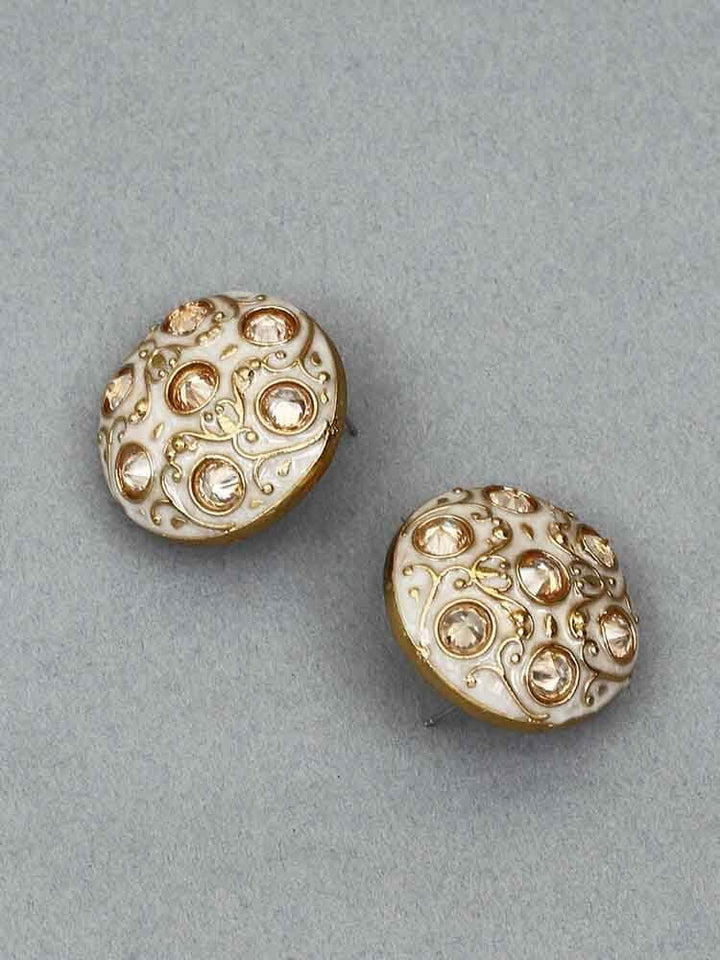 earrings - Bling Bag Ivory Astra Designer Studs