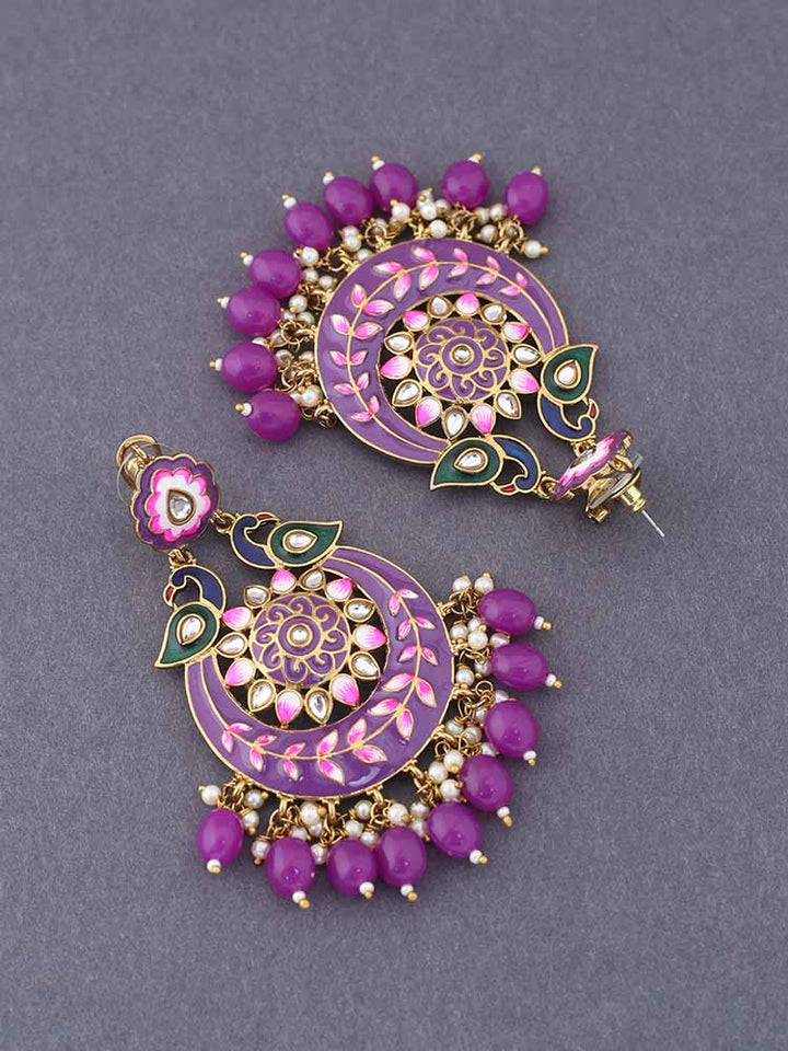 Purple Sangini Chandbalis