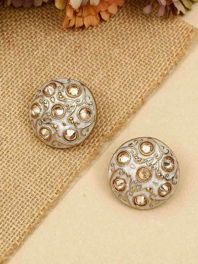 earrings - Bling Bag Ivory Astra Designer Studs