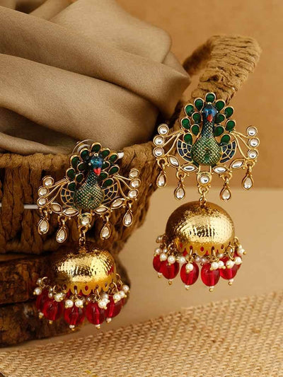 earrings - Bling Bag Rani Moresh Golden Jhumki