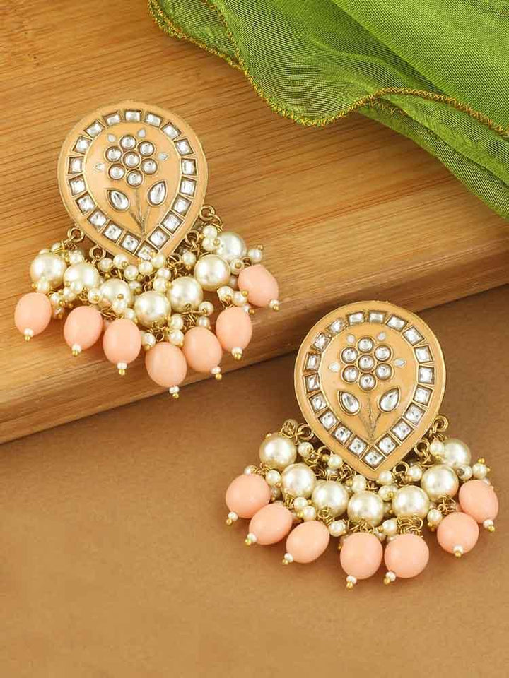 Peach Charmi Designer Earrings - Bling Bag