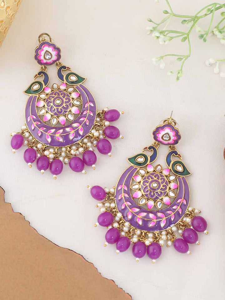 Purple Sangini Chandbalis