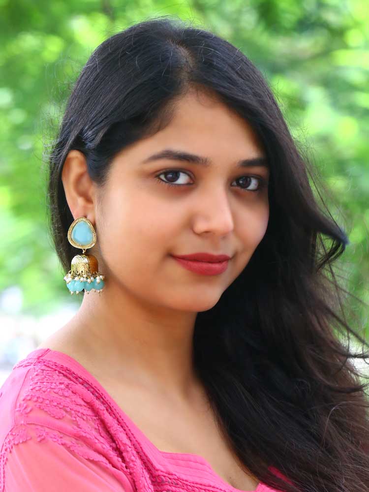 Turquoise Mini Shesha Jhumkis
