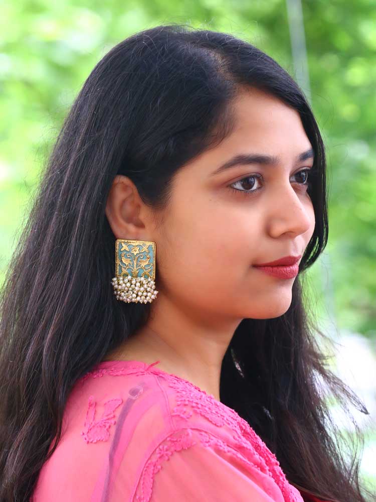 Turquoise Gowri Studs