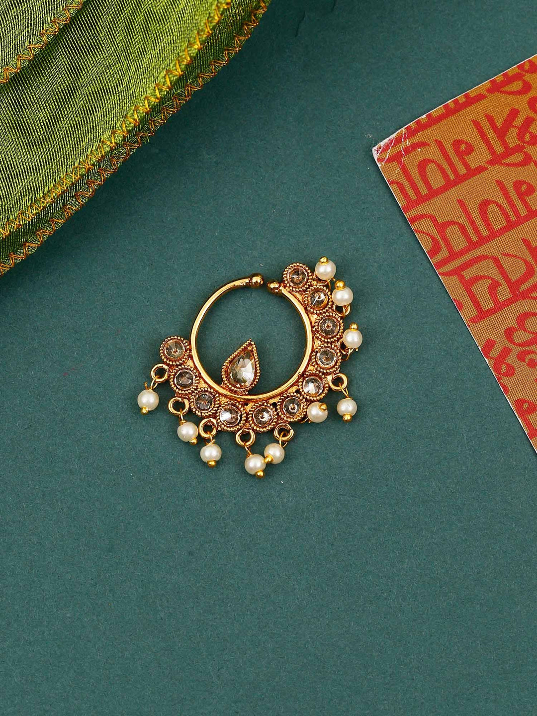 nosepins - Bling Bag Golden Vadivu press Nosepin