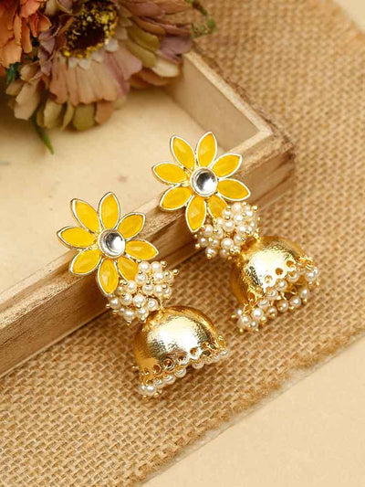 earrings - Bling Bag Lemon Lily Designer Jhumki